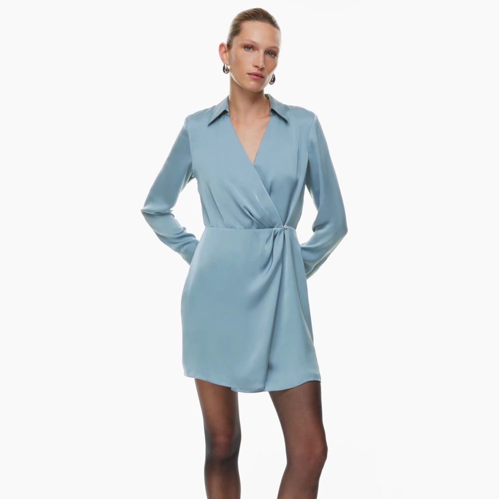 Aritzia/Babaton - XS - Slab Blue Wrap Dress